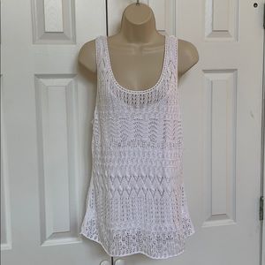 Lauren Ralph Lauren Crocheted White Tank w Cami